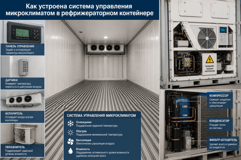 Как устроена система управления микроклиматом в рефрижераторном контейнере