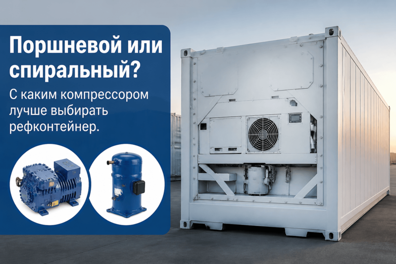 Поршневой или спиральный? С каким компрессором лучше выбирать рефконтейнер